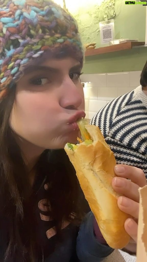 Zareen Khan Instagram - Zippy Trippy exploring Veitnam 😆 This sandwich that we are eating is called BAHN MI , suppose to be ‘THE THING’ to try in Veitnam. We thought it was overhyped … as @shivashish_official said ‘DUM WALI BAATH NAHI HAI’ 🤣 #MazzaNahiAaya #ZippyTrippy #Veitnam #BahnMi #Throwback #TbT #ZareenKhan