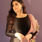 Zareen Khan Instagram - ‘May be you are searching among the branches , for what only appears in the roots !’ - RUMI. Outfit @rozinavishraam Jewellery @⁩the_jewel_gallery Styled by @hitendrakapopara Style team @tanyakalraaa Style intern @nidhi_harsora21 Photography by @sjframes Makeup @niccky_rajaani Hair @shab_qureshi786 #Umang2023 #ZareenKhan
