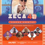 Zeca Pagodinho Instagram - Em 2024, Zeca Pagodinho comemora 40 anos de carreira! E, como sempre, ele quer dividir essa alegria - e com toda a família do samba!!! No dia 4 de fevereiro, aniversário do artista, vai rolar um showzaço repleto de sucessos que marcaram época e convidados super especiais! E pra caber todo mundo, o show vai ser no estádio Nilton Santos, o Engenhão, no RJ! Bora?! 😊 Ingressos à venda em ZecaPagodinho40anos.com.br. Link nos stories! #ZecaPagodinho40anos