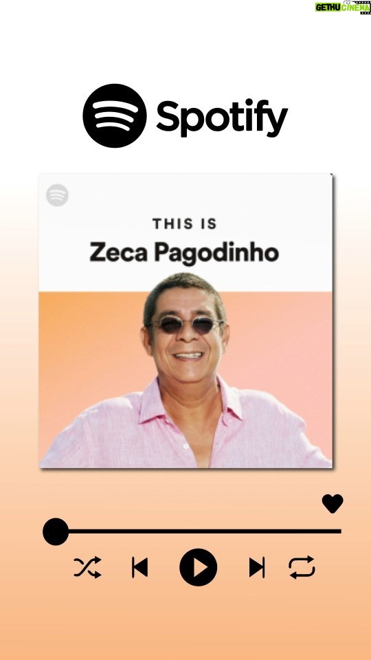 Zeca Pagodinho Instagram - Os sucessos do Zeca Pagodinho em um só lugar? Temos! É só ouvir a playlist "This Is Zeca Pagodinho" no Spotify, aumentar o som e começar a sambar! 🥁 Uma ótima pedida para a trilha sonora da sua confraternização de fim de ano, do churrasco em família ou da faxina em casa mesmo! 😉 Ouça lá no link nos stories! 🎶