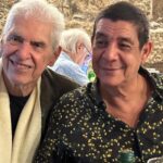 Zeca Pagodinho Instagram – Que noite! Ainda no Porto, nessa última terça-feira, Zeca Pagodinho teve a alegria de encontrar o escritor português Valter Hugo Mãe e de celebrar os 80 anos do cantor Miltinho, do MPB4. 
Uma alegria poder estar com pessoas tão talentosas! Viva a cultura!