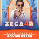 Zeca Pagodinho Instagram - Deixa a vida me levar, vida leva eu... 🎶 Eu não poderia perder esse showzaço por nada. Afinal, são 40 anos de carreira desse ícone do samba que é o @zecapagodinho. To pronto pra cantar todos os clássicos e você vai poder cantar comigo.🗣 👉 Dia 04, às 19h, tem transmissão ao vivo desse momento no meu canal e no @globoplay. Anota aí! 🥁 #ZecaPagodinhoNoMultishow