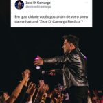 Zezé di Camargo Instagram - Deixe seu comentário! Estou de olho e curioso para saber em que cidade você gostaria de ver o show do Zezé Di Camargo Rústico! 👀❤️🎵 #ZezeDiCamargo #Rustico