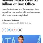 Zoe Saldaña Instagram - Wow! What can I say about today? It has been a rollercoaster of emotions for sure. Gratitude for the acknowledgment, and absolute exhilaration that I get to wake up every morning and go do what I love. Never in a million years did I ever aim to make history by being in these movies. I’ve always been lucky to have been chosen and asked to join these amazing, groundbreaking projects. Thank you to @jamescameronofficial @jamesgunn and @therussobrothers for trusting me with their vision. Thank YOU to all our fans for making these movies what they are today- history in the making!❤️ 🎥🎞️: @ro.gramm