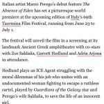 Zoe Saldaña Instagram - Proud to have our movie debuting at the Taormina Film Festival. Let’s go Marco!
