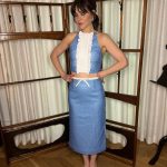Zooey Deschanel Instagram – I’ll take any excuse to wear sequins. Thank you for having me @academymuseum 🩵