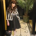 Zooey Deschanel Instagram - Casually coordinating with the floor 🖤🤍