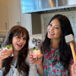 Zooey Deschanel Instagram - Welcome to the newest installment of Cooking With Zooey & Crystal: Cocktail Hour 🍹