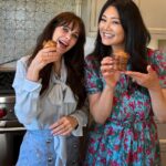 Zooey Deschanel Instagram - Welcome to the first installment of Cooking With Zooey and Crystal! What should we make next? The popovers have all mysteriously disappeared 🫣✨
