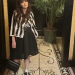Zooey Deschanel Instagram - Casually coordinating with the floor 🖤🤍