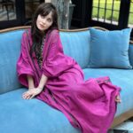 Zooey Deschanel Instagram - Summer cape but make it Barbie. Thank you @asakaftans for making me feel pretty in pink 💖🥰