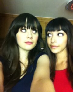 Zooey Deschanel Instagram - Did we mastermind @welcometoourshowpod as an excuse to hang out again? Maybe 🤔 Please join me in wishing a happy birthday to @therealhannahsimone who happens to be even cooler off-screen than she is on 🎂