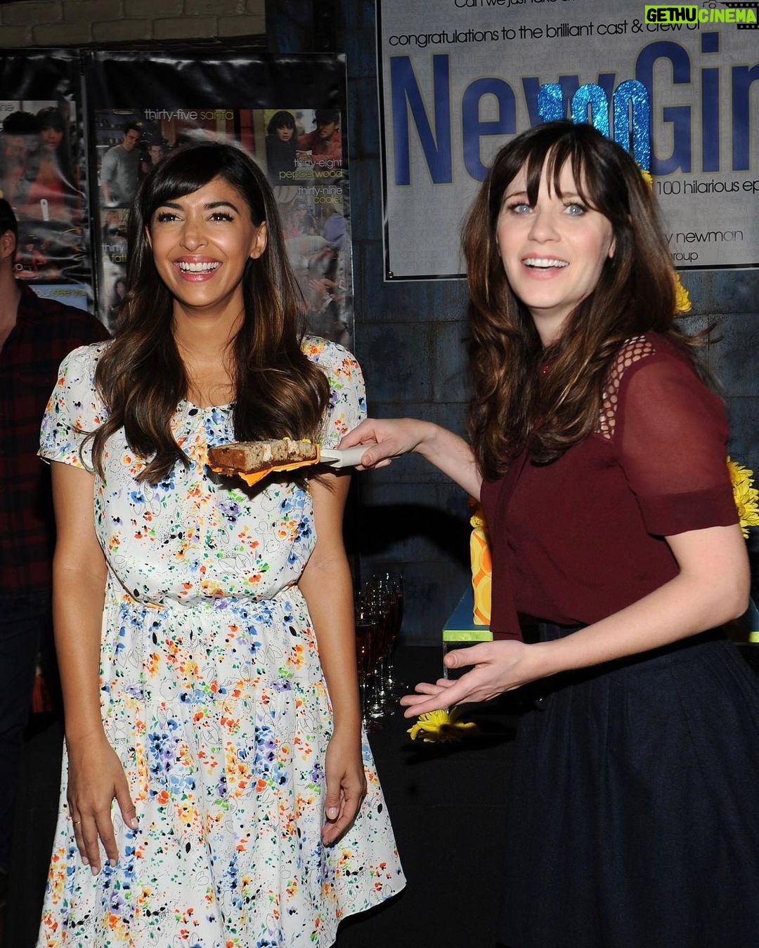 Zooey Deschanel Instagram - Did we mastermind @welcometoourshowpod as an excuse to hang out again? Maybe 🤔 Please join me in wishing a happy birthday to @therealhannahsimone who happens to be even cooler off-screen than she is on 🎂
