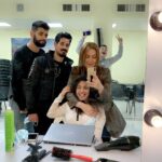 Zuhur Alaa Instagram – احبكم ♥️♥️♥️
@zaid.almallak 
@corinechalfoun 
@mhmdghaith1 
@miledhajalhairstylist