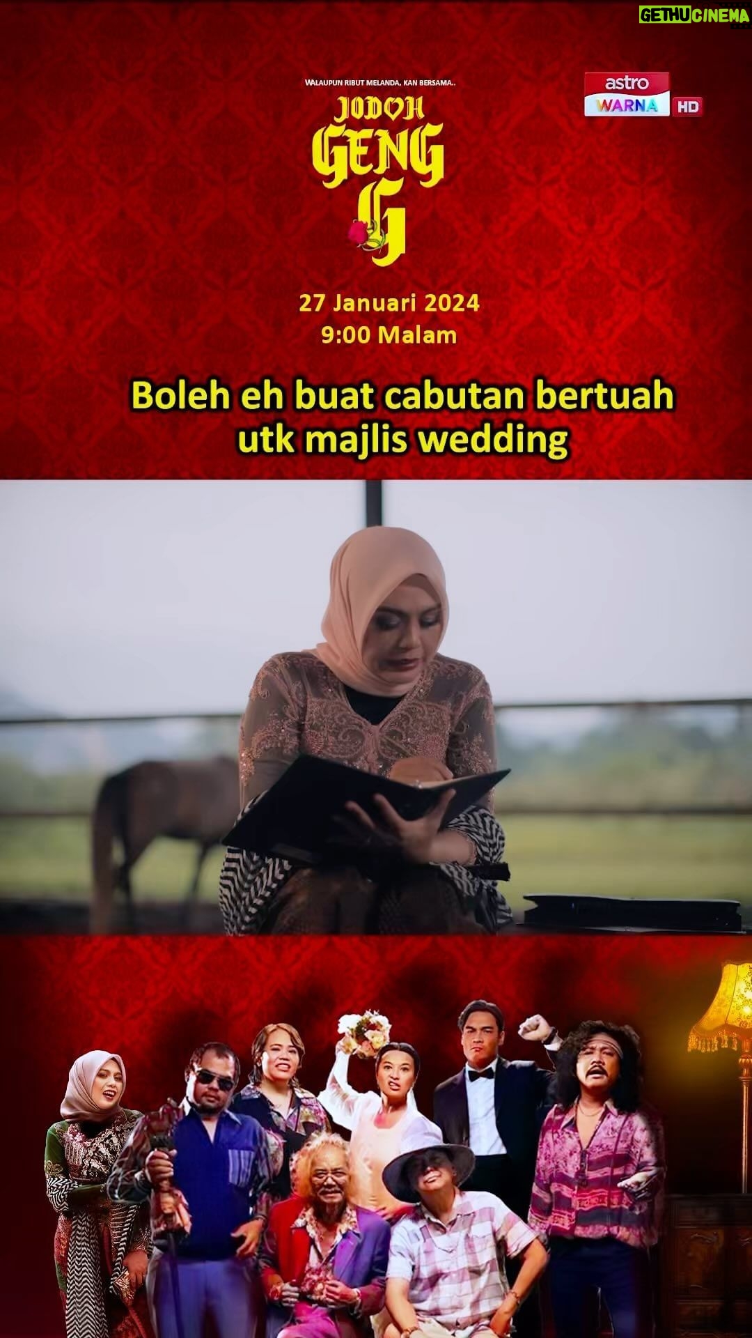 Zulin Aziz Instagram - Macam2 hal ehhhh.. bukan senang nak deal dengan kepala gangster ni! Tentang habis-habisan, lawan mati-matian Tak mungkin boleh bersatu! JODOH GENG G Nabila Huda @kupu_kupu Hisyam Hamid @hisyamhamid7 Norreen Iman @norreen143 Anas Ridzuan @anasridzuan Aziz M Osman @azizmosman Kamarool Hj Yusof @kamaroolkhy_ Zulin Aziz @zulinaziz Cepat bukak Astro Warna now ! . @tributionstudio @zonlawak