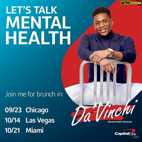 da'Vinchi Instagram - What's up family! Can’t wait for another brunch at the Capital One Café #capitalonepartner in Chicago on Saturday where we’ll be having a conversation surrounding mental health and wellness. Chicago and Miami are sold out but Vegas is still open. Link in bio to RSVP. Peace! Chicago, Hyde park