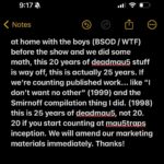 deadmau5 Instagram - Sorry, been losing sleep over this. 25 YEARS!