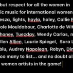 deadmau5 Instagram – Proud to have hosted and met and worked with a few of these names! Sorry if I butchered some names! I suck at typing. Happy intl. women’s day!