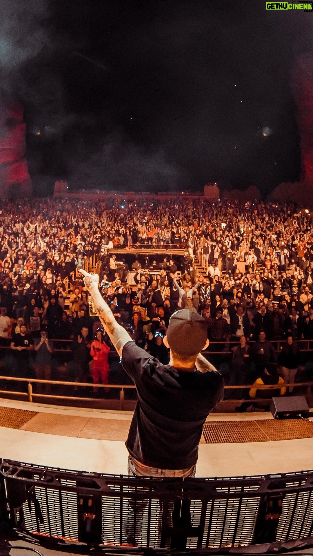 deadmau5 Instagram - horde! that was so so good. thx to everyone who made it to the shows (especially @kiesza!), the pop-up, afterparties… just epic. seeya next year! <3 …and Boston, we’ll be seeing you for a full mau5/testpilot takeover VERY soon! grab tix for all shows via link in bio :P video creds: @leahsems @lyfe_media_ @collin_fpv Red Rocks Park and Amphitheatre