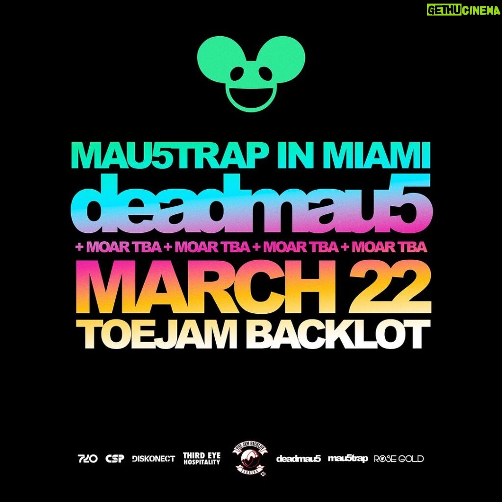 deadmau5 Instagram - deadmau5 presents: mau5trap MMW 2024 MIAMI HORDE! the mau5 is back! full line-up TBA :P excited to see you all at Toejam! lets gooooooo!! March 22nd, 2024 for a 5pecial Miami Music Week show! Doors open at 8:00PM Must be 21 with valid ID + ticket for entry. #mmw #ultra #miamimusicweek #miami #techno #edm #housemusic #edc #dancemusic #carlcox #deephouse #umf #edcvegas #love #trance #techouse #newyork #brooklyn #newyorkcity #electriczoo #wmc #brooklynmirage #nyc #edmfestival #circoloco #tomorroland Toejam Backlot