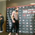 Aaron Chalmers Instagram – Thanks @sandhumma for the video. Eyes on the prize #bellator200