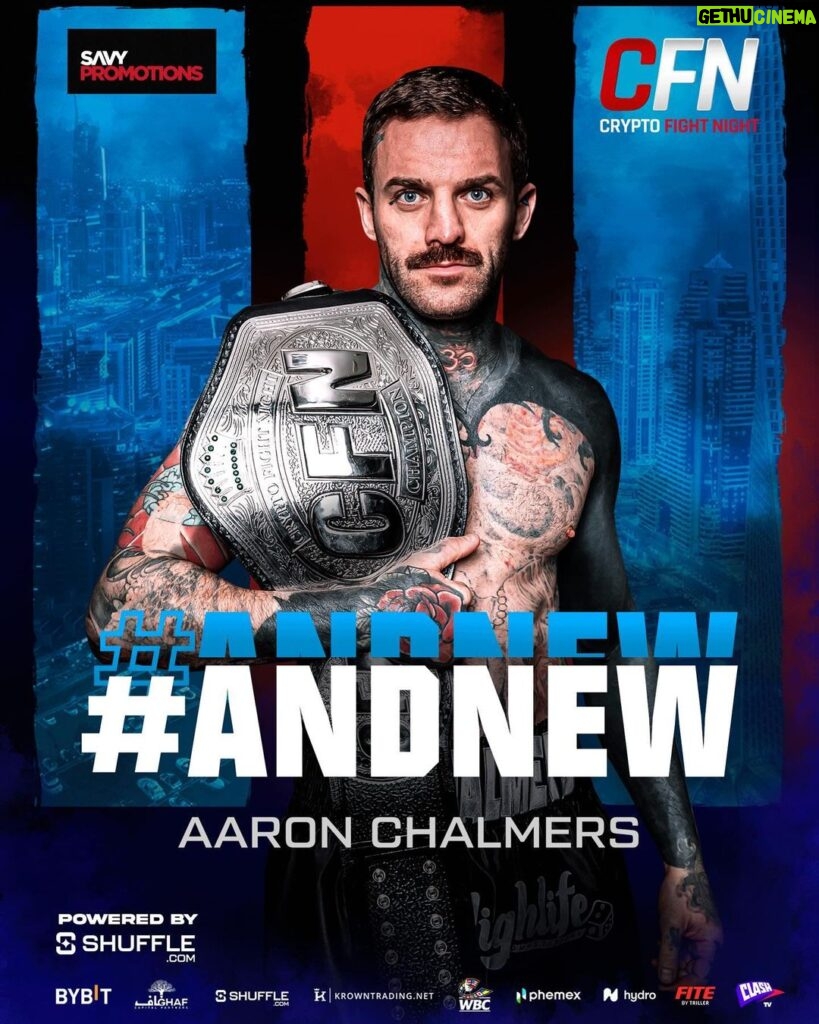 Aaron Chalmers Instagram - THE JOKER HAS THE LAST LAUGH 🃏 @AaronCGShore defeats Warren Spencer via unanimous decision and becomes the first man to hold the CFN Title! 🏆 #CFN3 | LIVE & FREE NOW on @shuffle & @fitetv Yume Dxb