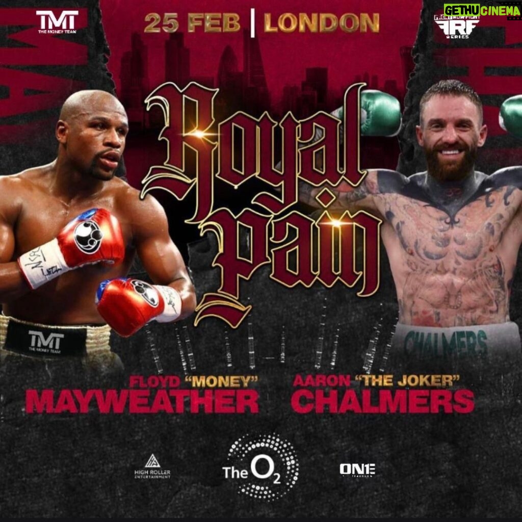 Aaron Chalmers Instagram - ITS ON 🥊 I’m fighting @floydmayweather at the 02 London on 25th feb!! It doesn’t get much bigger than this for me!! Some 1s 0 has to go 🤪 @keane_frontrow