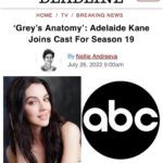 Adelaide Kane Instagram - I’m not a doctor, but I play one on TV! So hyped to be a part of such a historic series!!! Can’t wait to be covered in fake blood and bodily fluids on a daily basis 😂 tysm! @greysabc