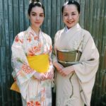 Adelaide Kane Instagram - Still not over #RyokanKurashiki & our amazing time there! Massive thanks to the beautiful Ritsuko for taking care of us & helping me with my yukata! Yukata is traditionally worn during the summer months for festivals & special occasions & is considered the most casual form of traditional dress in Japan. Remember folks! Cultural appreciation & appropriation are very different things! Make sure before you attempt to wear any cultures traditional garb that you do your research & be sure it’s acceptable for you to do so! And also do it properly or you’ll end up dressed like a corpse 😅 #yukata #leftoverright