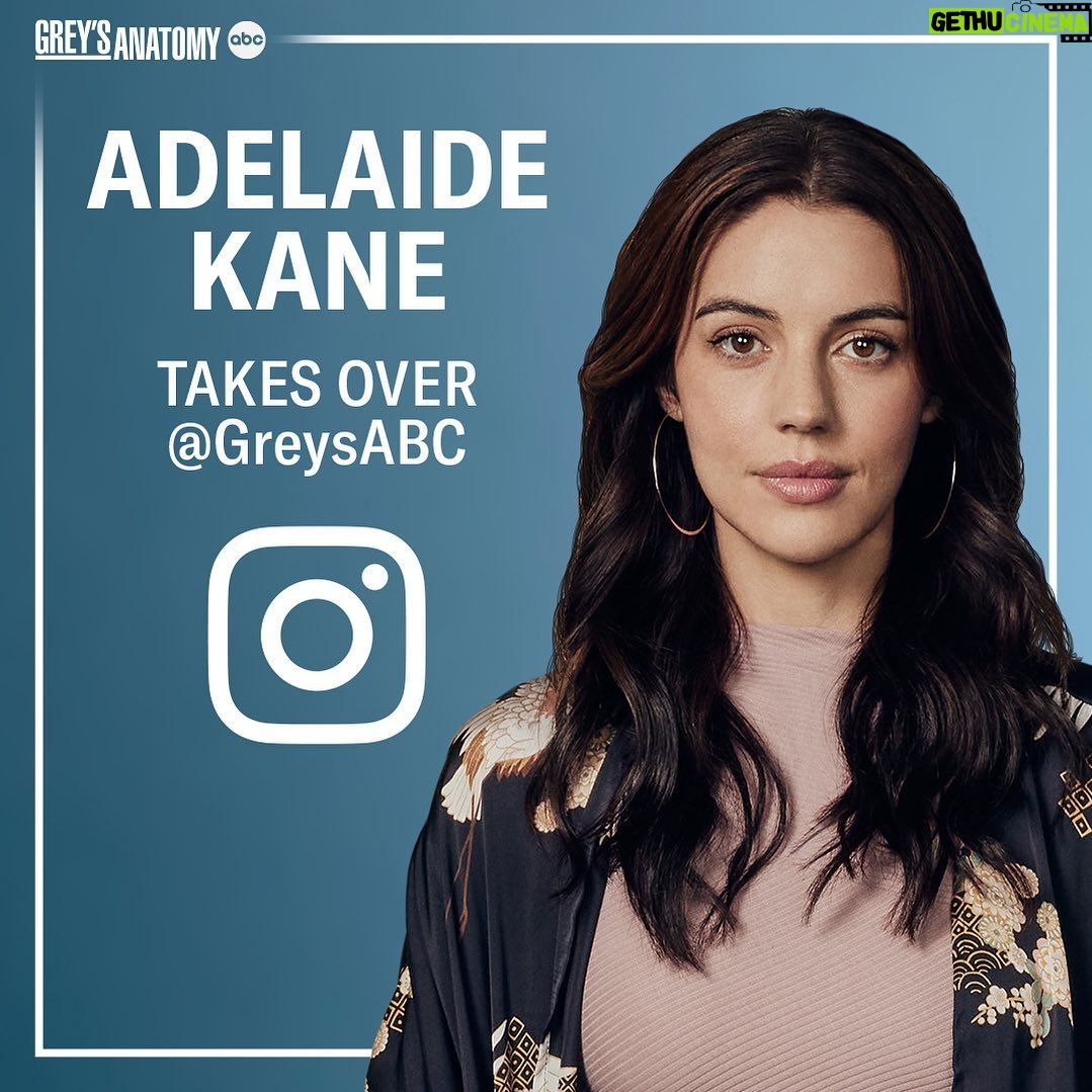 Adelaide Kane Instagram - Heyoooo! I’m doing this weeks take over! @greysabc