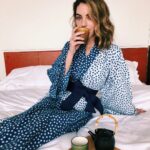 Adelaide Kane Instagram - Utterly obsessed. Living my best life in my yukata @andaztokyo @andaz #andaztokyo #andaz #wheninandaz #toranomon Andaz Tokyo Toranomon Hills アンダーズ 東京
