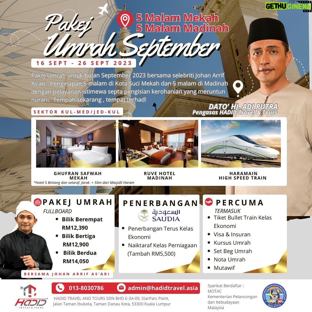 Adi Putra Instagram - Last call promo - rm1000 for special Merdeka day. ☎️ 013-8030-786 😎 @hadidtravelandtours