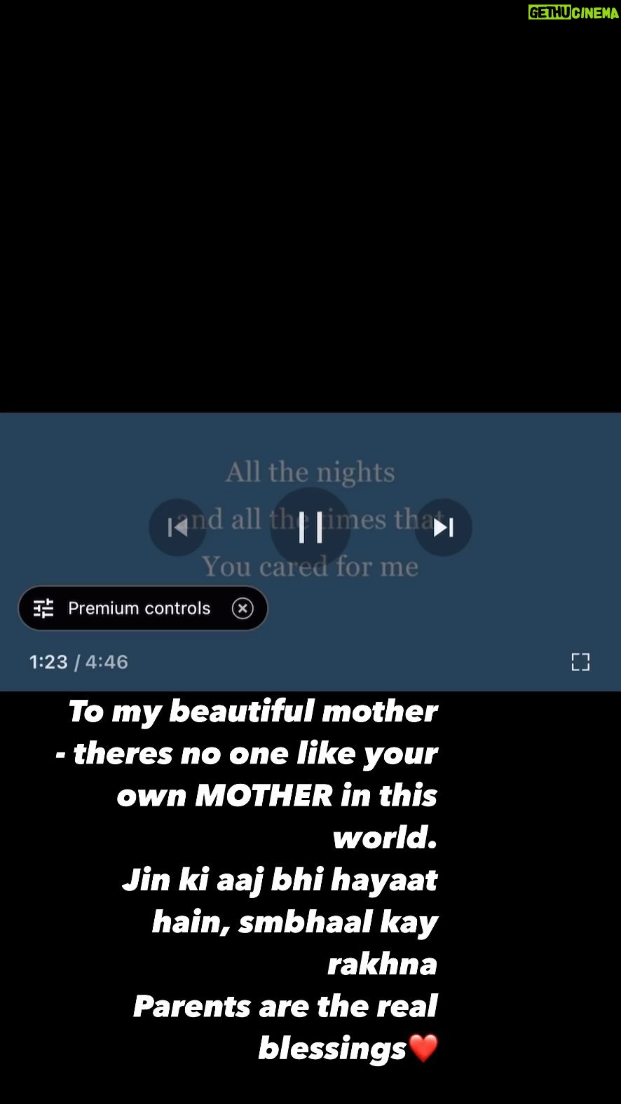 Aima Baig Instagram - All the nights And all the times that You cared for me But I never realised it Now It's too late Forgive me Now I'm alone filled with so much shame For all the years I caused you pain If only I could sleep in your arms again Mother I'm lost without you Mother - Sami yousaf