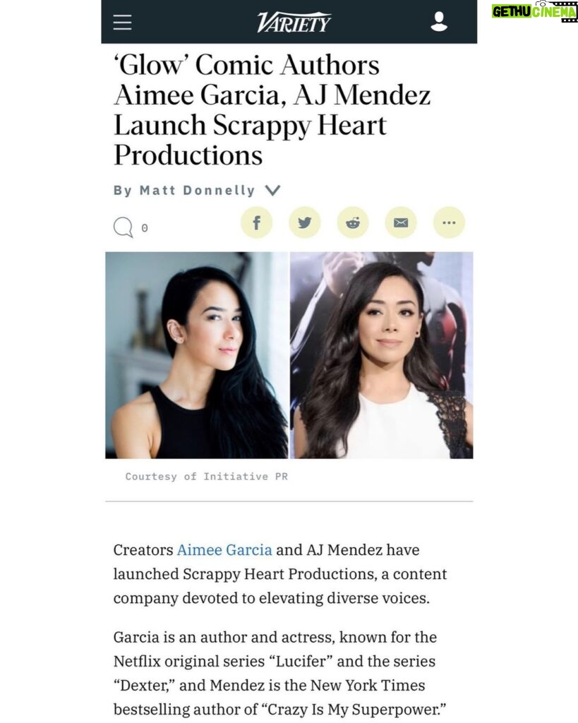 Aimee Garcia Instagram - FINALLY!! We can share the news!! @theajmendez & I have started @scrappyheartproductions ! “Create the change you want to see” Thx @variety @matt_donnelly for being the first to reveal! ... Here ... We ... Go ...