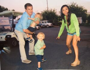 Aimee Garcia Instagram - Old #Dexter pic of me & Michael C. Hall wrangling “Harrison” 😂 Spoiler Alert: Harrison was actually a set of twins ... miss those two little nuggets #tbt #quarantinefinds