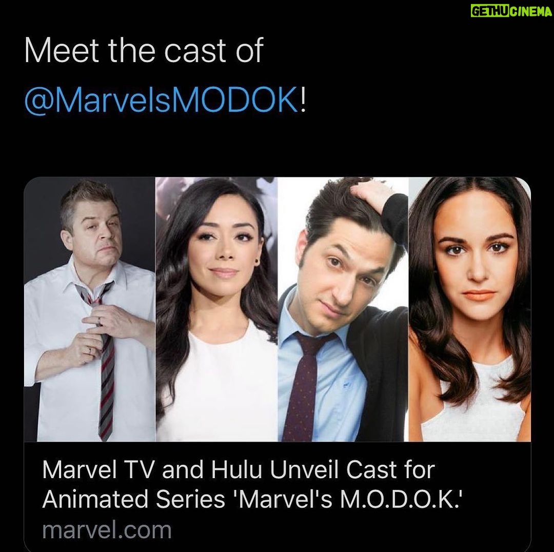 Aimee Garcia Instagram - FINALLY secret is out!! Sooooo excited to be part of this incredible @marvelsmodok cast 🤗@pattonoswalt @melissafumero @rejectedjokes @jondalygram @thesamrichardson @beckbennett @wendi_mclendon_covey on @hulu later this year! 🤗🤖 #MODOK