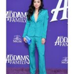 Aimee Garcia Instagram - So much fun at @meettheaddams premiere w @scarlye07!! (BEST. DATE. EVER.) Thank you @gretelz.official @tousce_ @loribluofficial @lesnereidesparis_usa @aweinspired_ @stephstrate @nicolewalmsley @christopherdaviid_ @brooklynprla for my look 💙 #TheAddamsFamily in theaters October 11 🧟‍♀️ Los Angeles, California