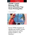 Aimee Garcia Instagram - FINALLY!!! We can tell our secret!! My incredible writing partner @theajmendez & me are writing @glownetflix COMICS!! Thank you @idwpublishing @lizflahive @carlymensch for creating such fun and rich female characters!!! We were so inspired!! 👩🏽‍💻👩🏽‍💻🙏🏽 https://www.hollywoodreporter.com/heat-vision/glow-comic-returns-at-idw-new-actor-wrestler-tag-team-writing-duo-1232835