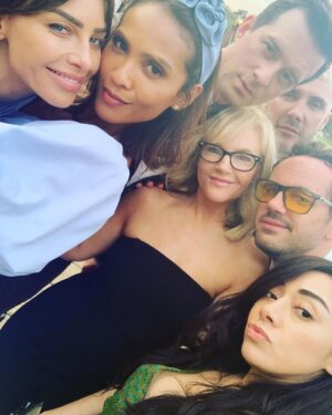 Aimee Garcia Instagram - I adore these people so much 💚 @laurengerman @lesleyannbrandt @rachaeleharris @christianhebel @paolomascitti @sleeplesscosta Congrats @officialtomellis @moppyoppenheimer 🥂