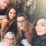 Aimee Garcia Instagram – Soooo fun seeing my #Lucifer family today 💜🤗💜 … for a top secret @lucifernetflix mission … Missed THE HELL out of them (see what I did there 😉😈) Netflix, Inc
