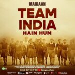 Ajay Devgn Instagram - Soch ek, samajh ek, dil ek aur dimag ek leke #Maidaan mein aa gayi hai team India! 🇮🇳 #TeamIndiaHainHum - SONG OUT NOW @pillumani @gajrajrao @boney.kapoor @zeestudiosofficial @iamitrsharma @arrahman @manojmuntashir @Nakulabhyankar @_slowcheeta_ @davindergill1011 @bayviewprojectsllp @freshlimefilms @akashaagaya @saregama_official