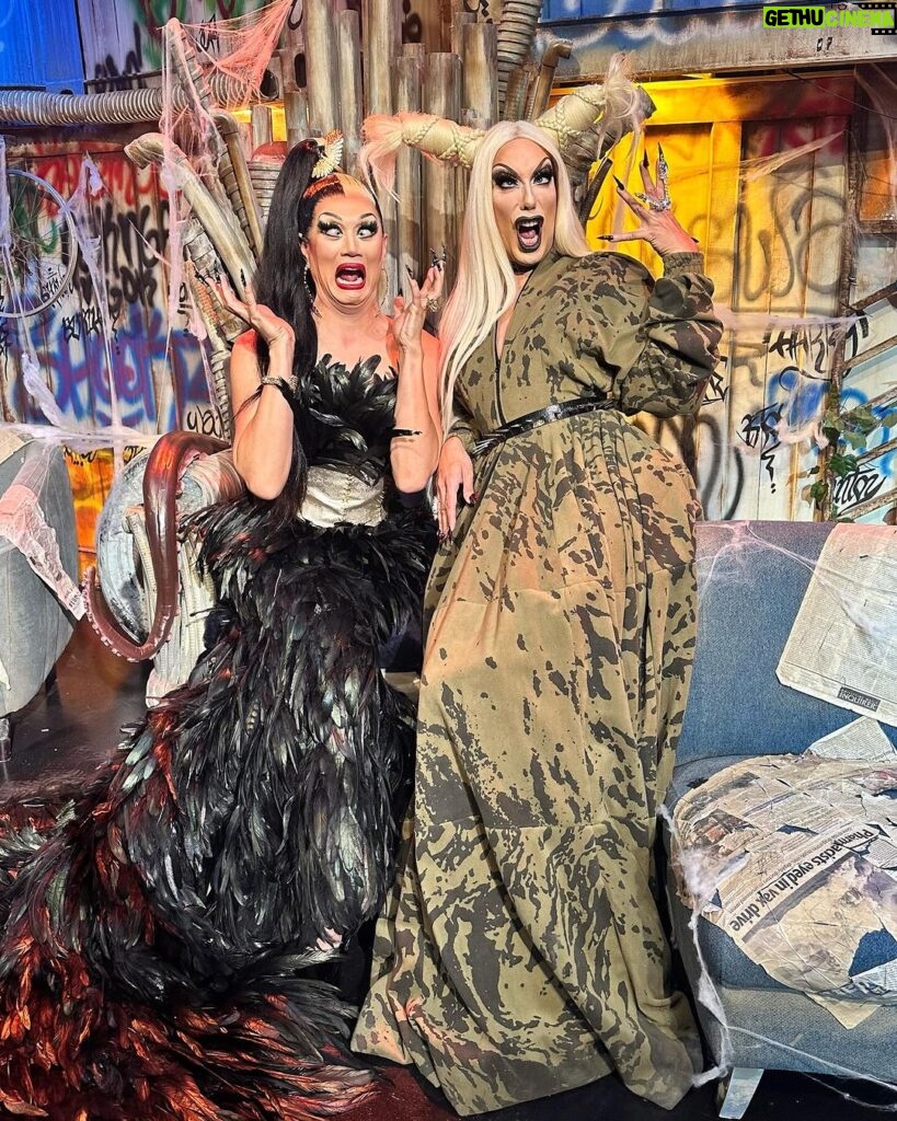 Alaska Thunderfuck Instagram - Mabu-hieeee! It was an honor joining my sister @ManilaLuzon this week on @dragdenph 🇵🇭 I had an incredible time experiencing the exquisite drag of the Philippines and I implore you to watch and get to know the fierce divas of season 2 💙 Witch buns by @outfitterswig Styled by @geejocson Digital Oasis Dress from @dot_archives Leather Spiked Belt from @thianrodriguezmnl