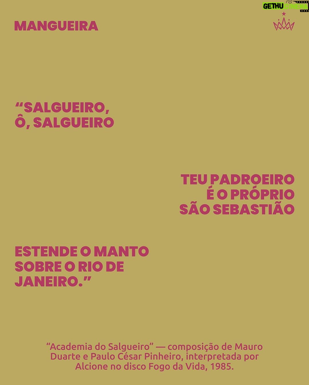Alcione Instagram - Alcione + Carnaval: uma história de amor que a Verde e Rosa vai contar, cantar e encantar! 𤩠A ala āNobre Exaltação aos Sambasā propƵe alianƧas entre a paixĆ£o de Marrom pelo carnaval carioca e o respeito e dignidade que a Mangueira tem ao exaltar seus conterrĆ¢neos de desfiles: muitos anos de competição e trajetórias que compartilham o suor e dedicação entre todas as agremiaƧƵes. Arrasta pro lado e vem entender mais sobre a relação entre a nossa rainha @alcioneamarrom e seu eterno carinho (mais que recĆproco) pelas agremiaƧƵes. š Texto/Imagem/Reprodução: Site Oficial da Mangueira / Discogs / Letras.com #Mangueira #Alcione #ANegraVozdoAmanhĆ£ Estação Primeira de Mangueira