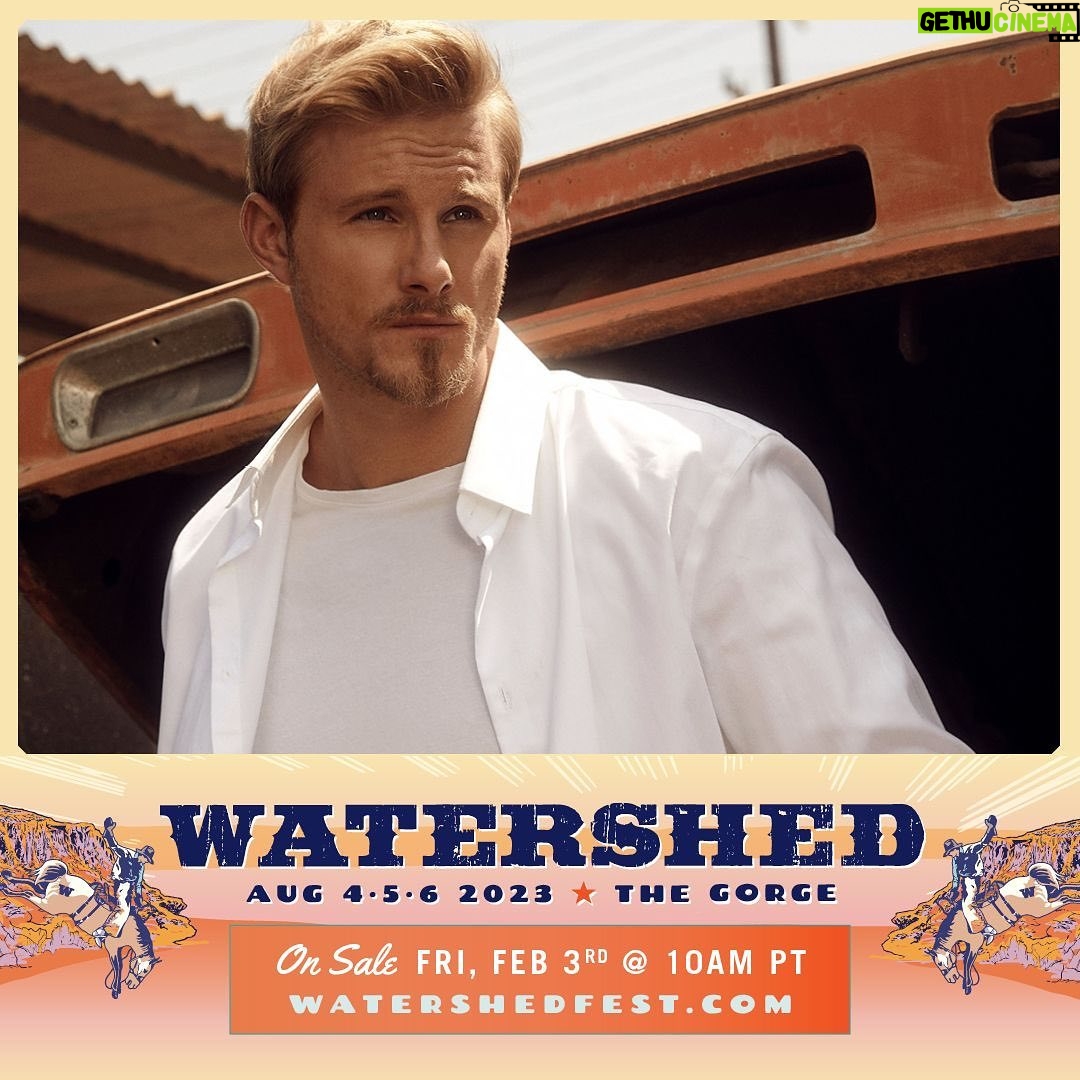 Alexander Ludwig Instagram - Shedders, I’m so excited to see you at The Gorge this August! Passes for #WatershedFest go on sale next Friday, Feb 3 @ 10 am PT !