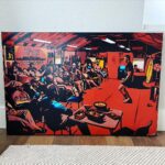 Alexander Ludwig Instagram - Thank you so much to the Crew of HMCS Vancouver, the Canadian Forces and to the Artist Derek McLeod for this incredible painting of me doing my favorite dance of all time in @lonesurvivorfilm I will truly treasure this. Thank you for your service and hope to meet you all in person and shake your hand. #realwarriors Also shout out to my sis @sophialudwig for teaching that dance to me 😂