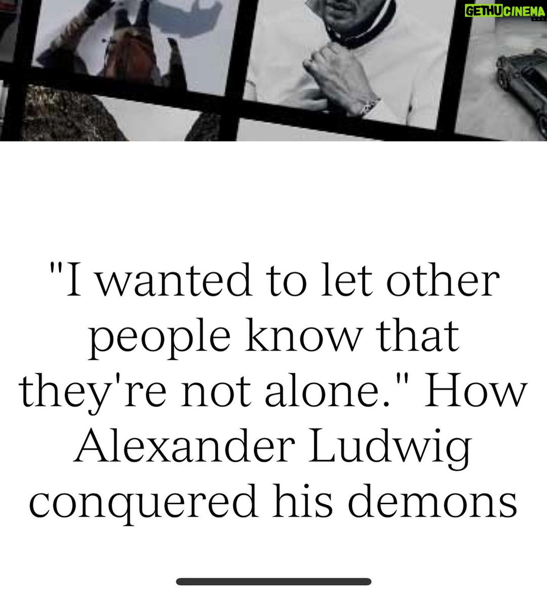 Alexander Ludwig Instagram - Whatever you’re going through- it’s that struggle that’s going to make you the person you were destined to be. Lean into it, one day at a time, you’re not alone- we’ve all got our mountains to climb- but I promise you there is peace and freedom on the other side- happy belated #worldmentalhealthday sorry its late I’m not on this all the time ❤️ Still one of my favorite interviews @squaremile_com