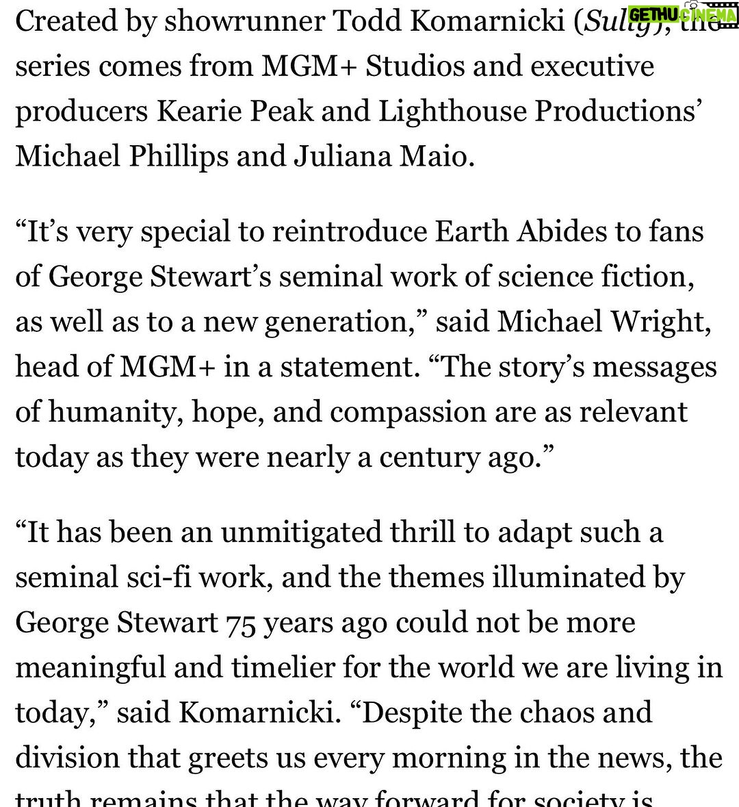 Alexander Ludwig Instagram - Couldn’t be more excited about this project. Thank you to @mgmplus Michael Wright, Todd Komarnicki, Kearie Peak, Lighthouse Productions, Michael Phillips and Juliana Maio for entrusting me with this seminal piece of work. The book is incredible and “Isherwood Williams (ish)” is a character unlike any I have had the chance to portray. Truly a dream job and I am overjoyed for the opportunity to bring this to you all. Stay tuned