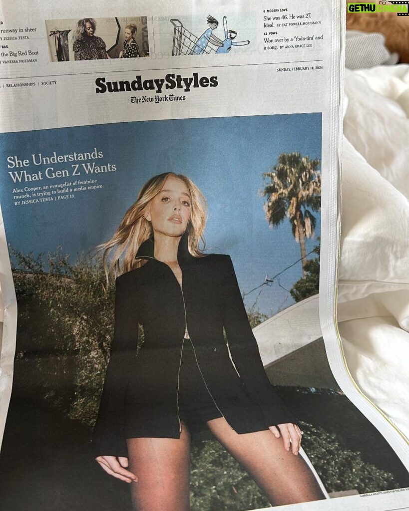 Alexandra Cooper Instagram - I really appreciate this opening line, feels right lol. Thank you @nytimes @nytstyle for this piece 🤍🫡
