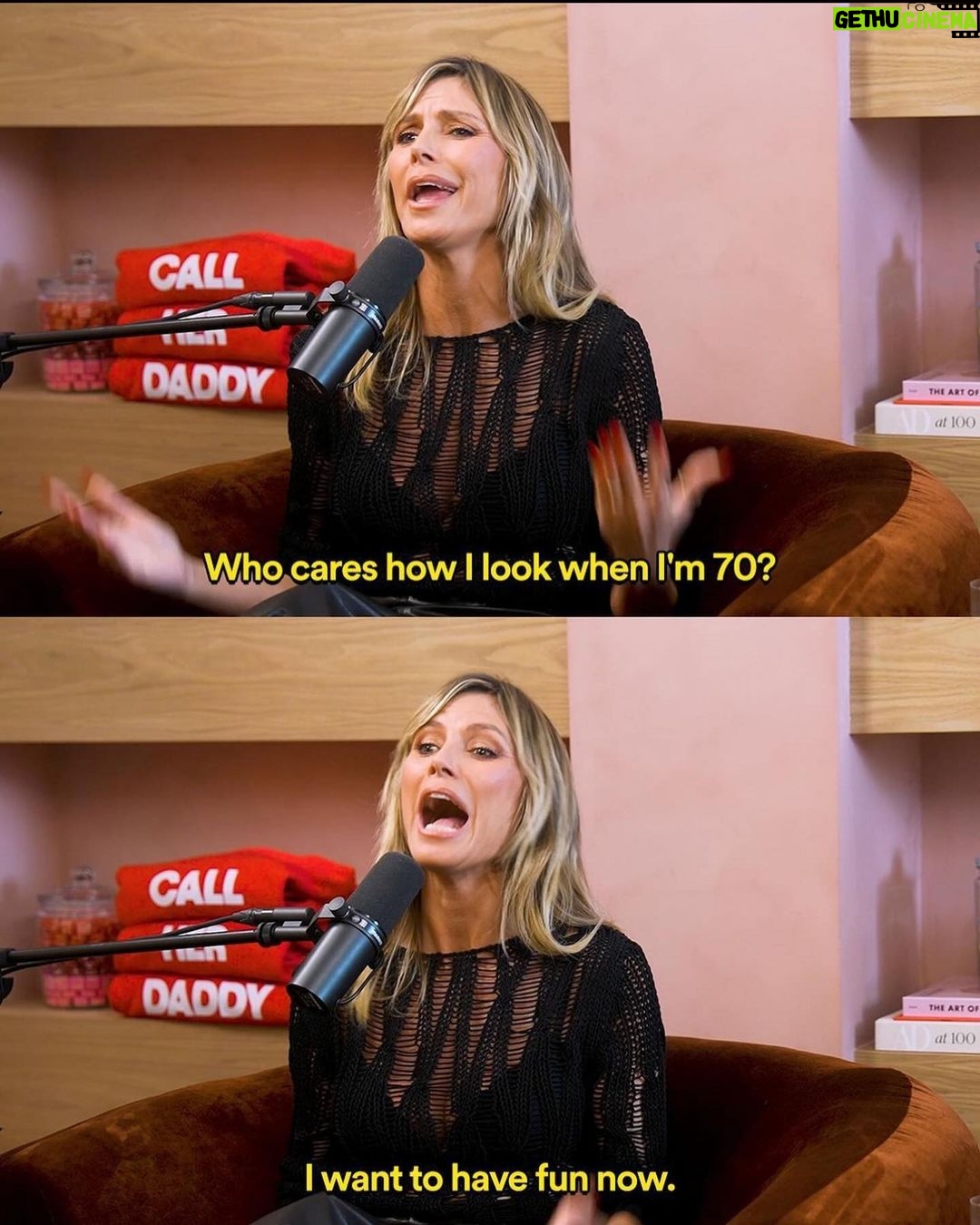 Alexandra Cooper Instagram - Heidi Klum is one of the funniest people I’ve had the pleasure of sitting down with 😭👏❤️ The entire episode is pure gold (as seen in these quotes) if you need a good laugh GO STREAM CHD!!! Officially available on all platforms 🔥