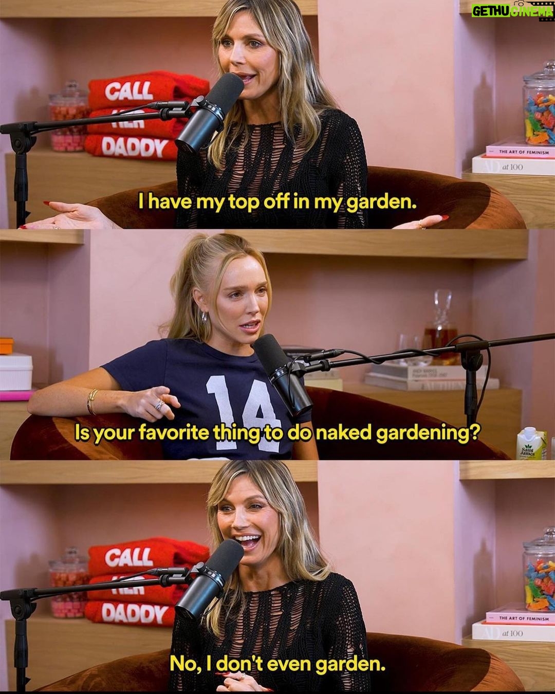 Alexandra Cooper Instagram - Heidi Klum is one of the funniest people I’ve had the pleasure of sitting down with 😭👏❤️ The entire episode is pure gold (as seen in these quotes) if you need a good laugh GO STREAM CHD!!! Officially available on all platforms 🔥